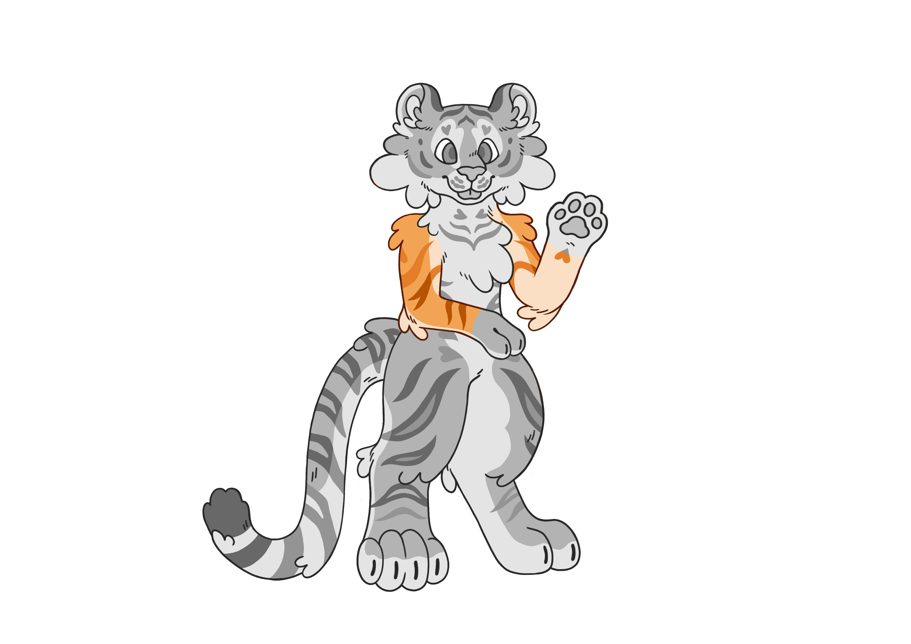 Illustration of a fursuit arm sleeves