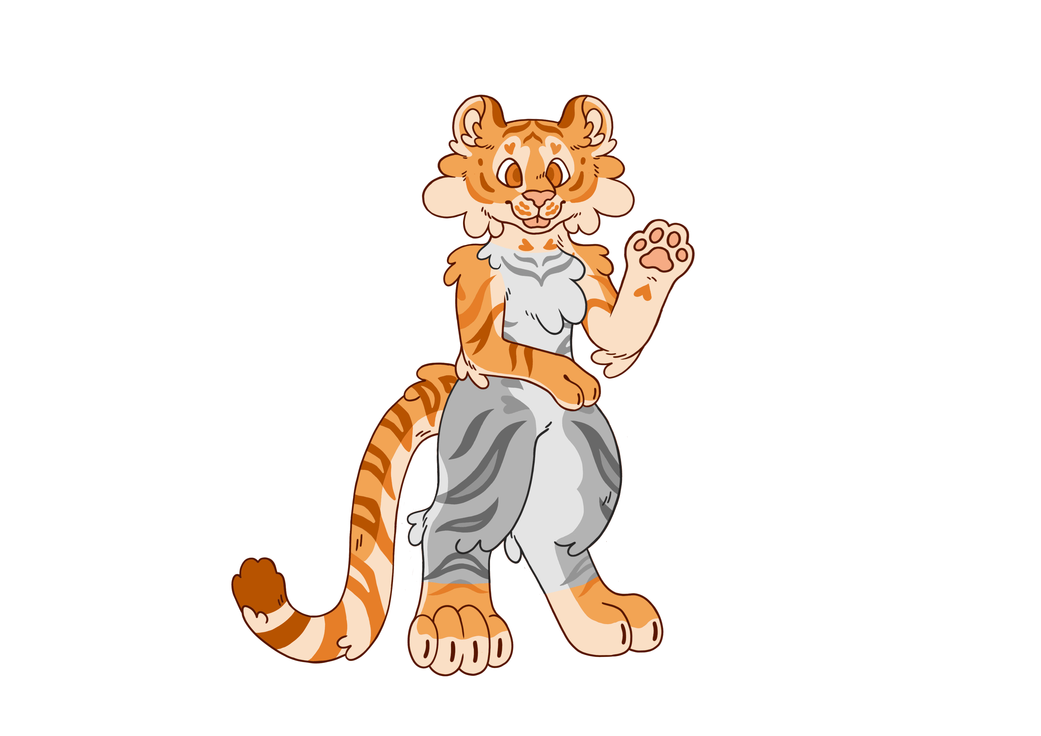 Illustration of a full partial fursuit