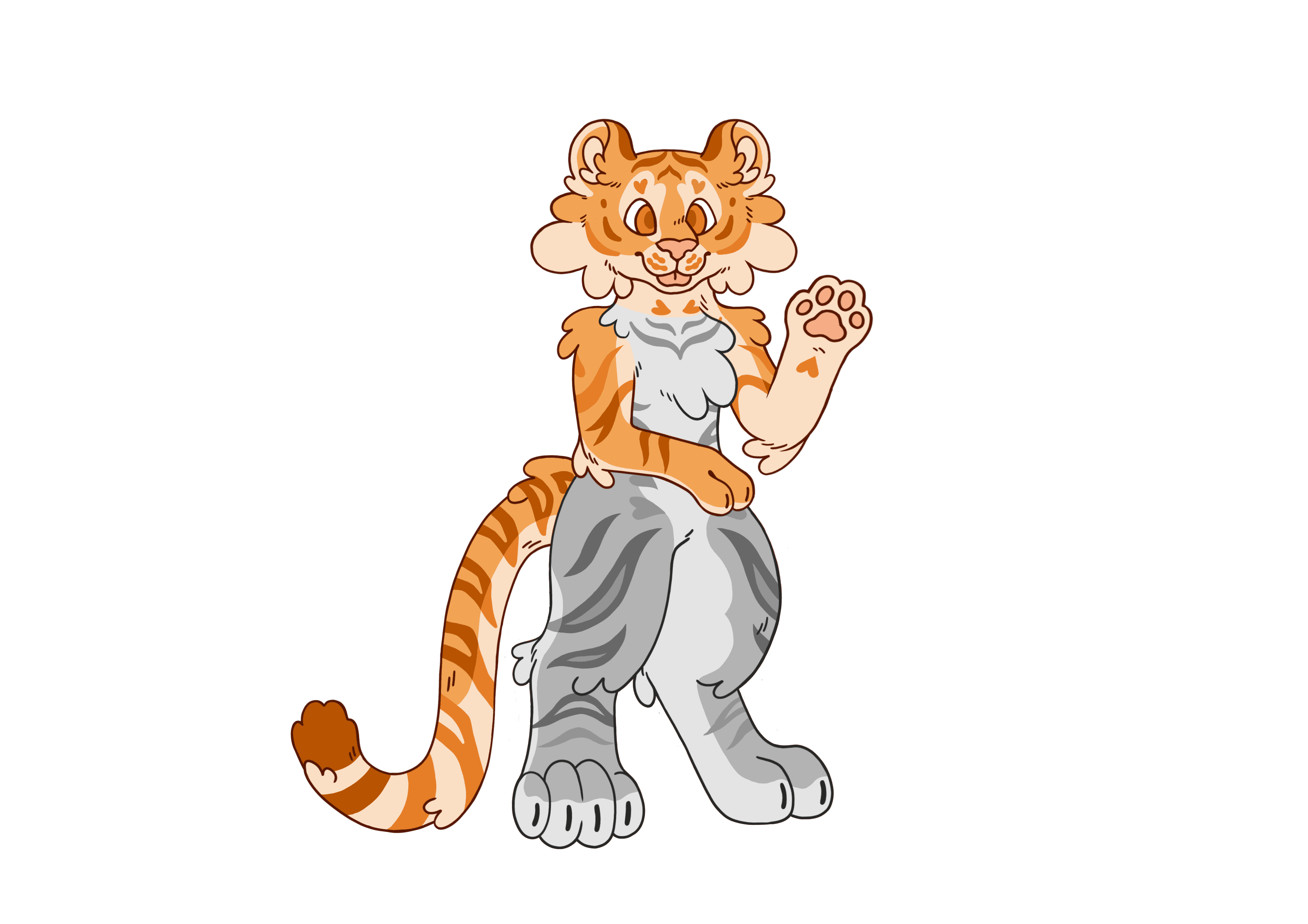 Illustration of a partial fursuit