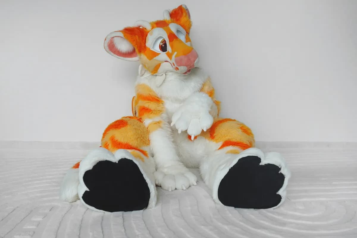 Gochu, a custom fursuit made by Chilli Tiger Creations